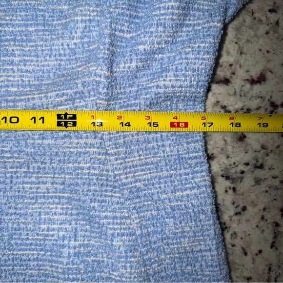 Calvin Klein Size 12 Cap Sleeve Tweed Sheath Dress Serene Blue Womens EUC Zip - Picture 8 of 10